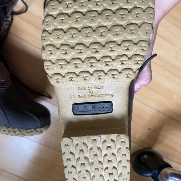 LLBean Winter Boots Duck Sherpa Lined Maine Rain - Picture 3 of 3